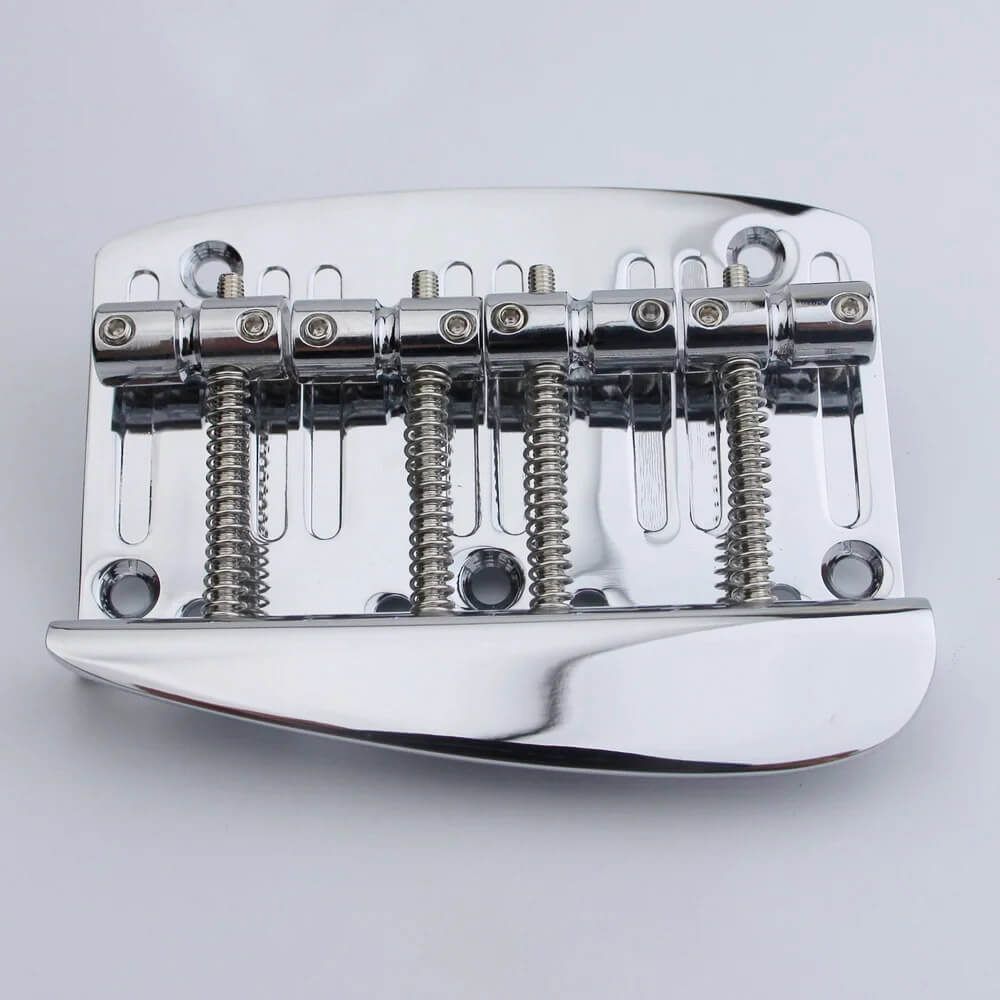 Black 4 String Hard Tail Fixed Bass Brass Bridge – Guyker