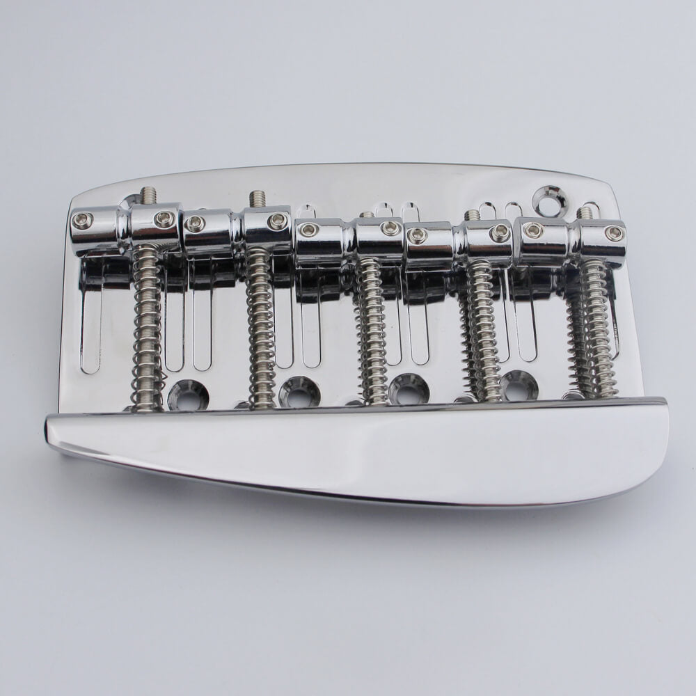 GB2013 Chrome 5 String Hard Tail Fixed Bass Brass Bridge