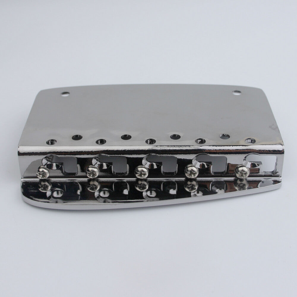 GB2013 Chrome 5 String Hard Tail Fixed Bass Brass Bridge