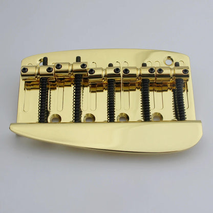 GB2013 Chrome 5 String Hard Tail Fixed Bass Brass Bridge