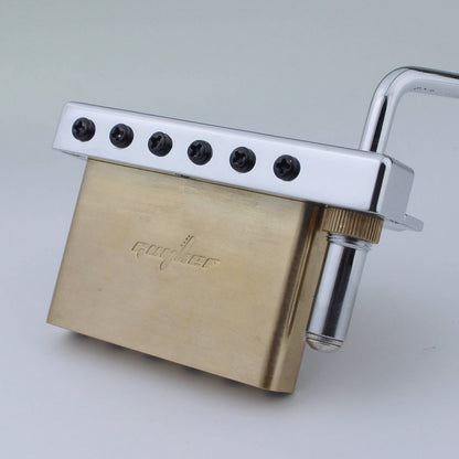 Guyker Guitar Tremolo Bridge String Spacing 10.8MM with Brass Saddle and Brass Block GG1009A