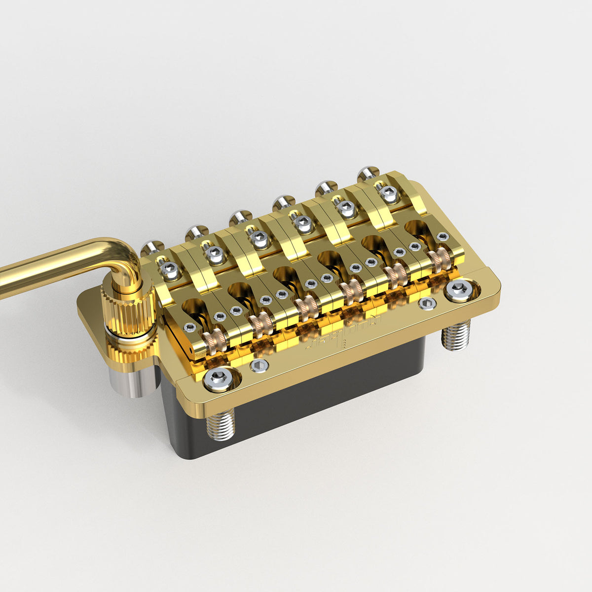 Guyker GG901X Tremolo Bridge with Zinc Alloy Saddles and Removable Front Plate for 6-String Electric Guitar
