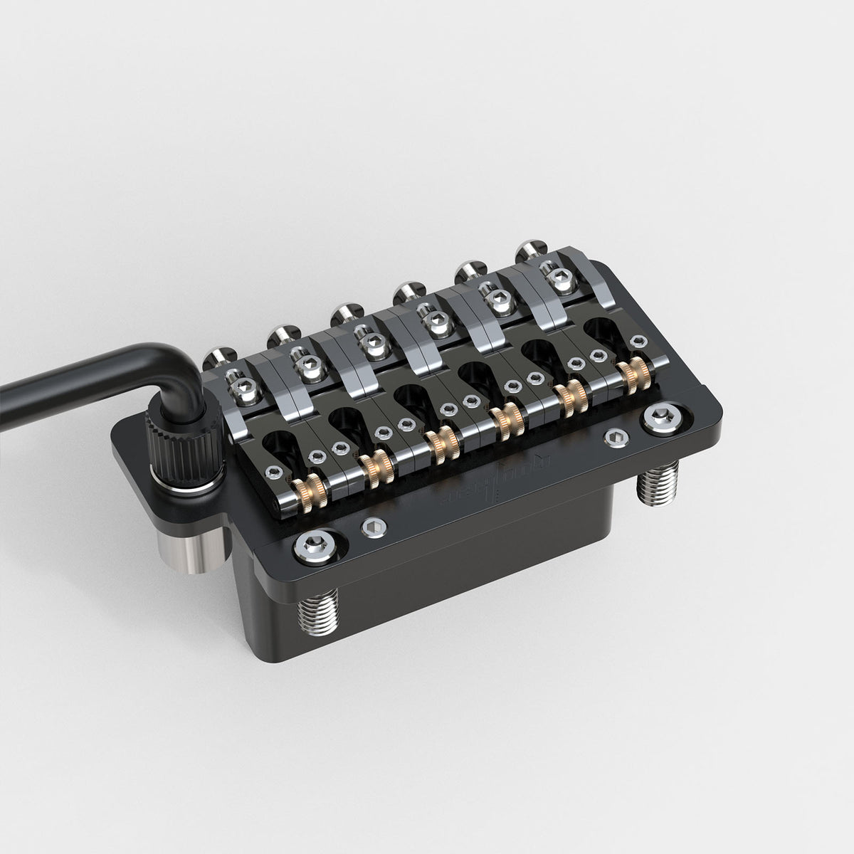 Guyker GG901X Tremolo Bridge with Zinc Alloy Saddles and Removable Front Plate for 6-String Electric Guitar