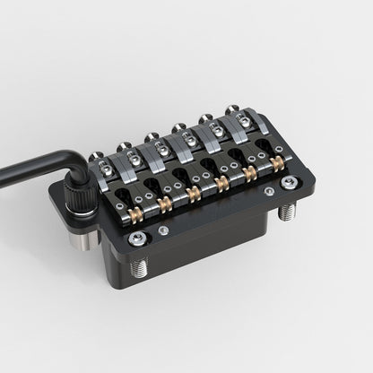 Guyker GG901X Tremolo Bridge with Zinc Alloy Saddles and Removable Front Plate for 6-String Electric Guitar