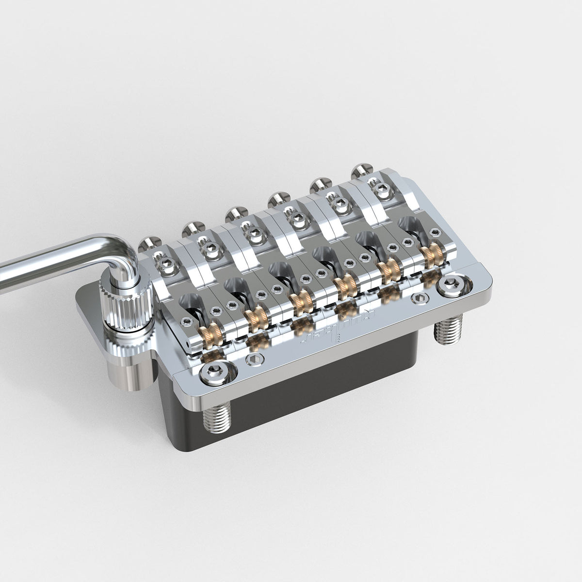 Guyker GG901X Tremolo Bridge with Zinc Alloy Saddles and Removable Front Plate for 6-String Electric Guitar