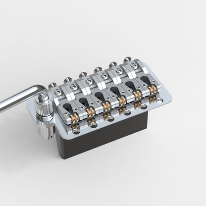 Guyker GG903X 6-Point Tremolo Bridge with Zinc Alloy Saddles for 6-String Electric Guitar