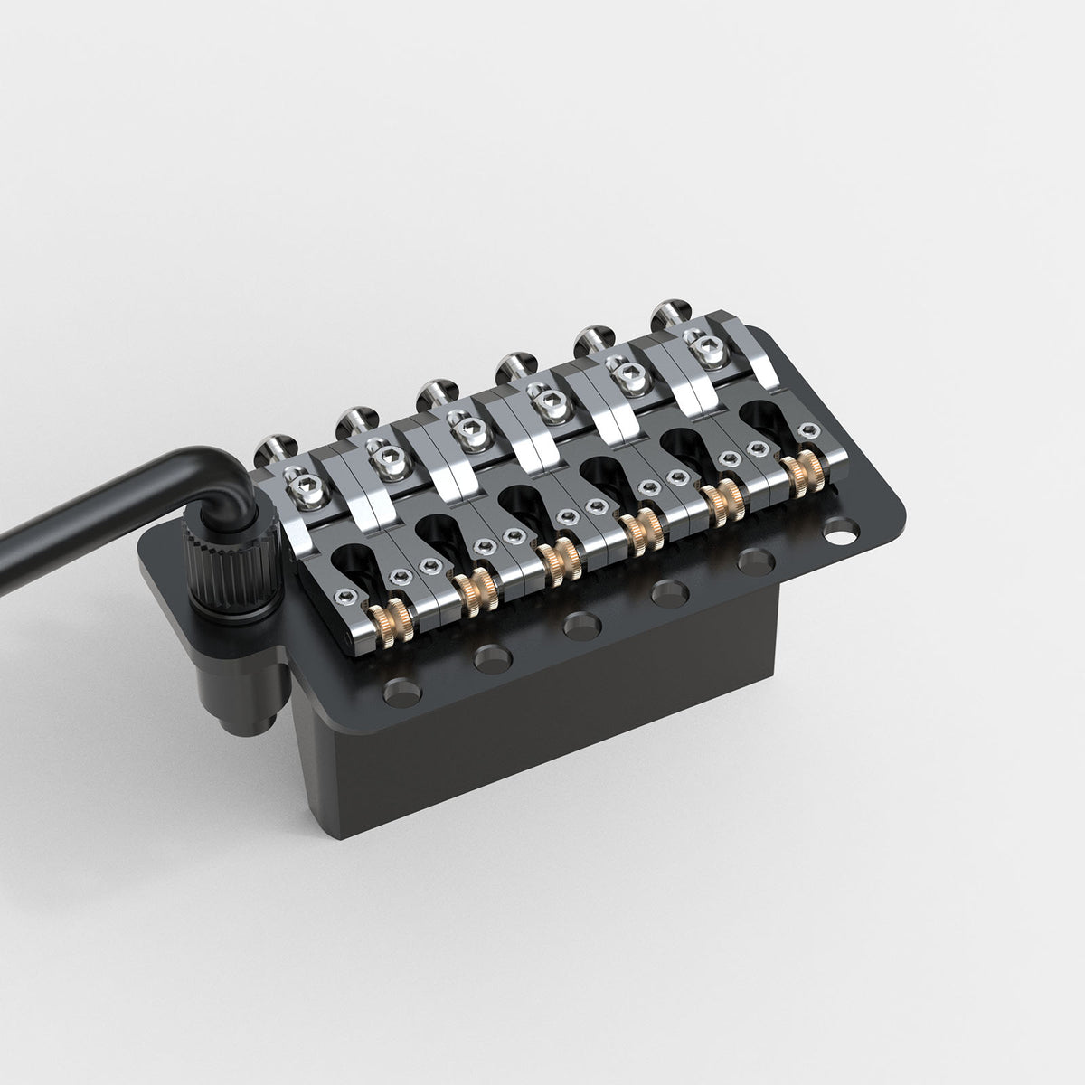 Guyker GG903X 6-Point Tremolo Bridge with Zinc Alloy Saddles for 6-String Electric Guitar