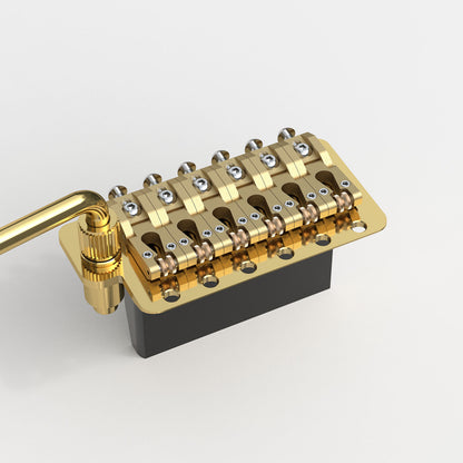 Guyker GG903X 6-Point Tremolo Bridge with Zinc Alloy Saddles for 6-String Electric Guitar