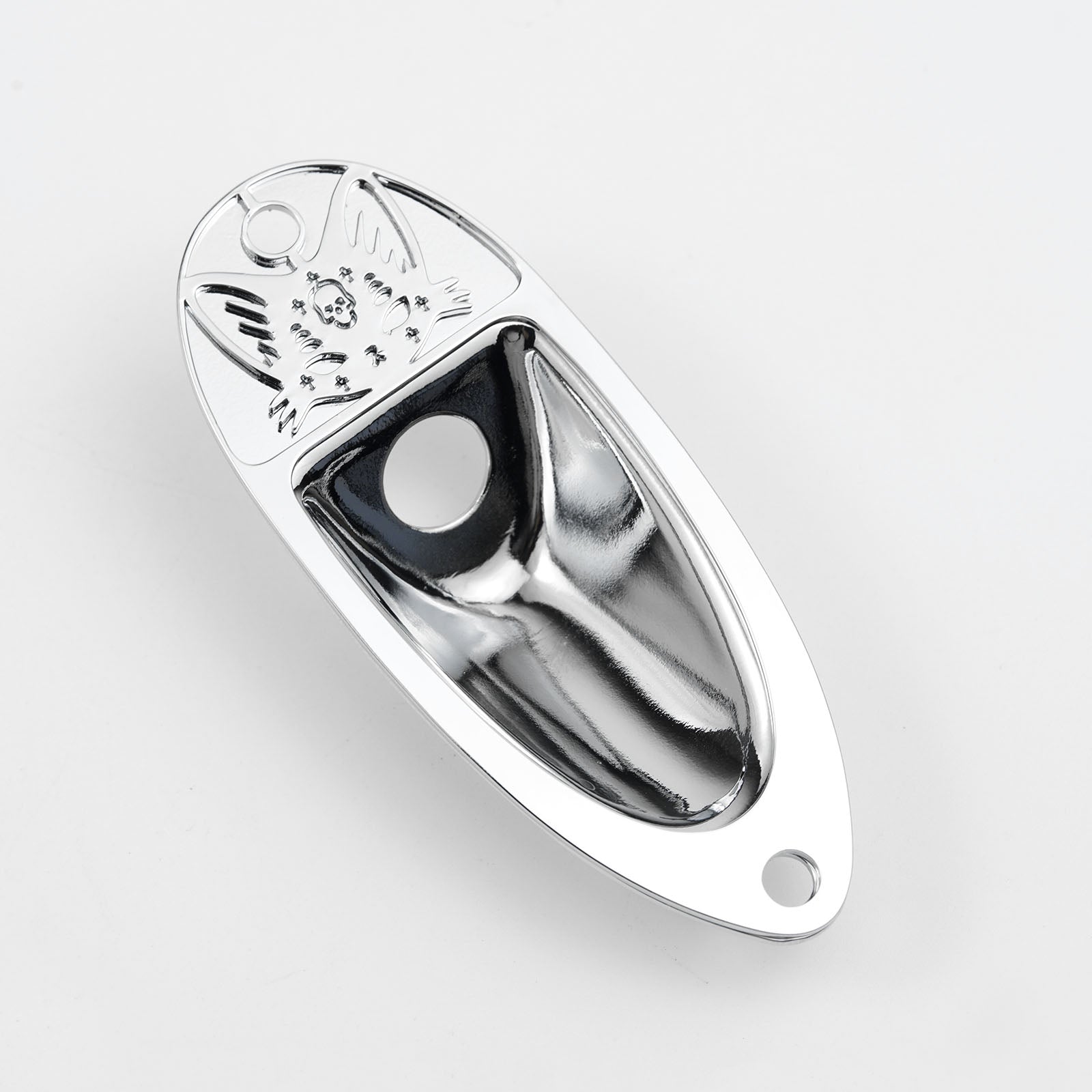 Guyker GJ008 + GJ007 Metal Jack Plate Oval Boat Style for Electric Guitar & Bass