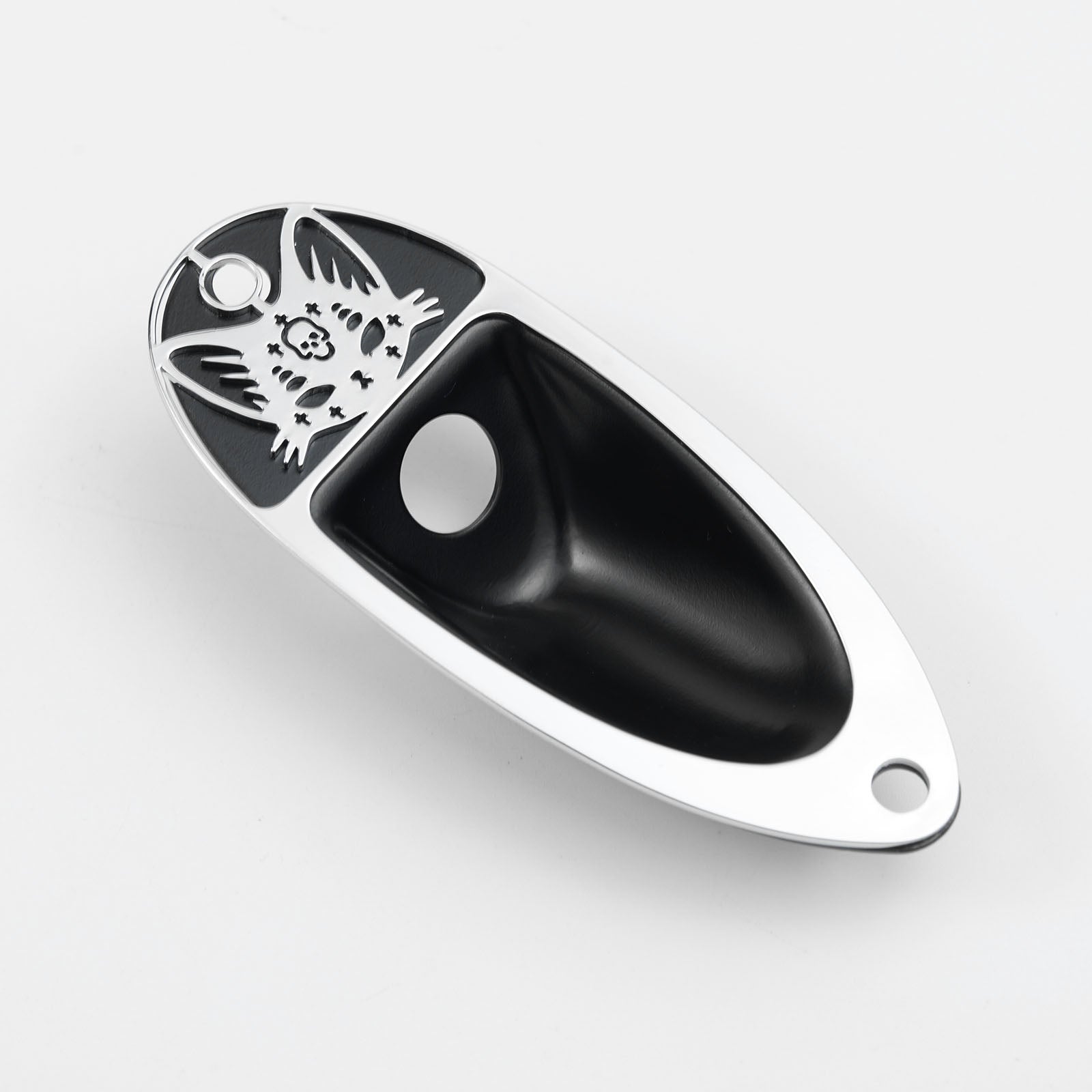 Guyker GJ008 + GJ007 Metal Jack Plate Oval Boat Style for Electric Guitar & Bass
