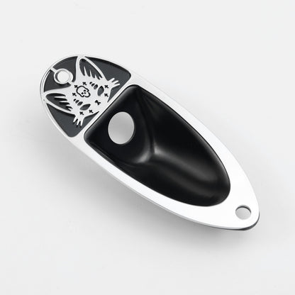 Guyker GJ008 + GJ007 Metal Jack Plate Oval Boat Style for Electric Guitar & Bass