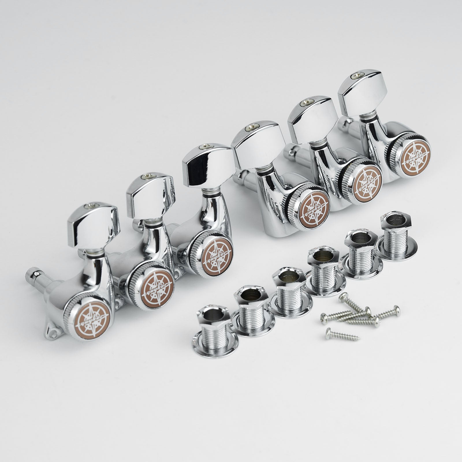 Electric Guitar Locking Tuners 3R+3L Layout 1:18 Gear Set Guyker