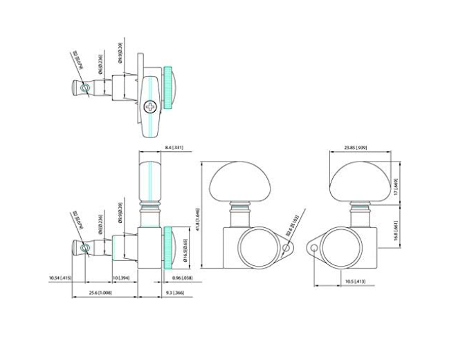 GK-502SP 3R/3L Gitarrenstimmmechanik Lock String Tuner