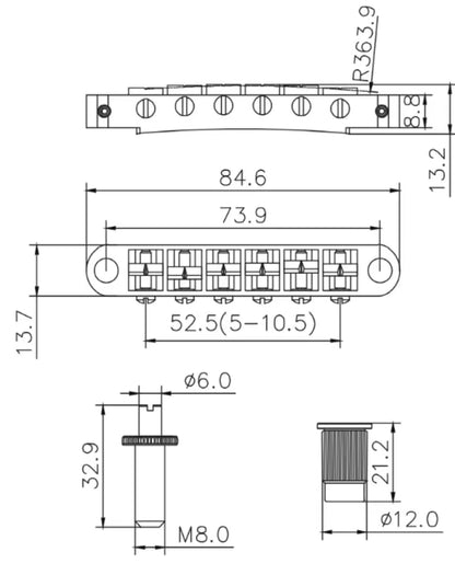 Guyker TP6 Stop Bar & GM003 Tune-O-Matic Bridges for LP