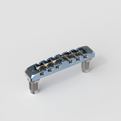 Guyker GMA-001 Lightweight CNC Machined Aluminum Guitar Bridge with Brass Saddles