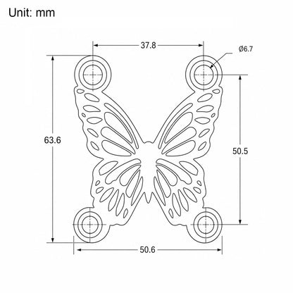 Placa de Cuello de Mariposa Hueca de Acero Inoxidable GN006
