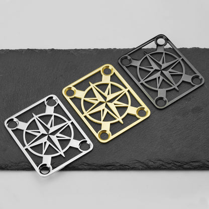 Guyker GN007 Stainless Steel Hollow Compass Pattern Neck Plate