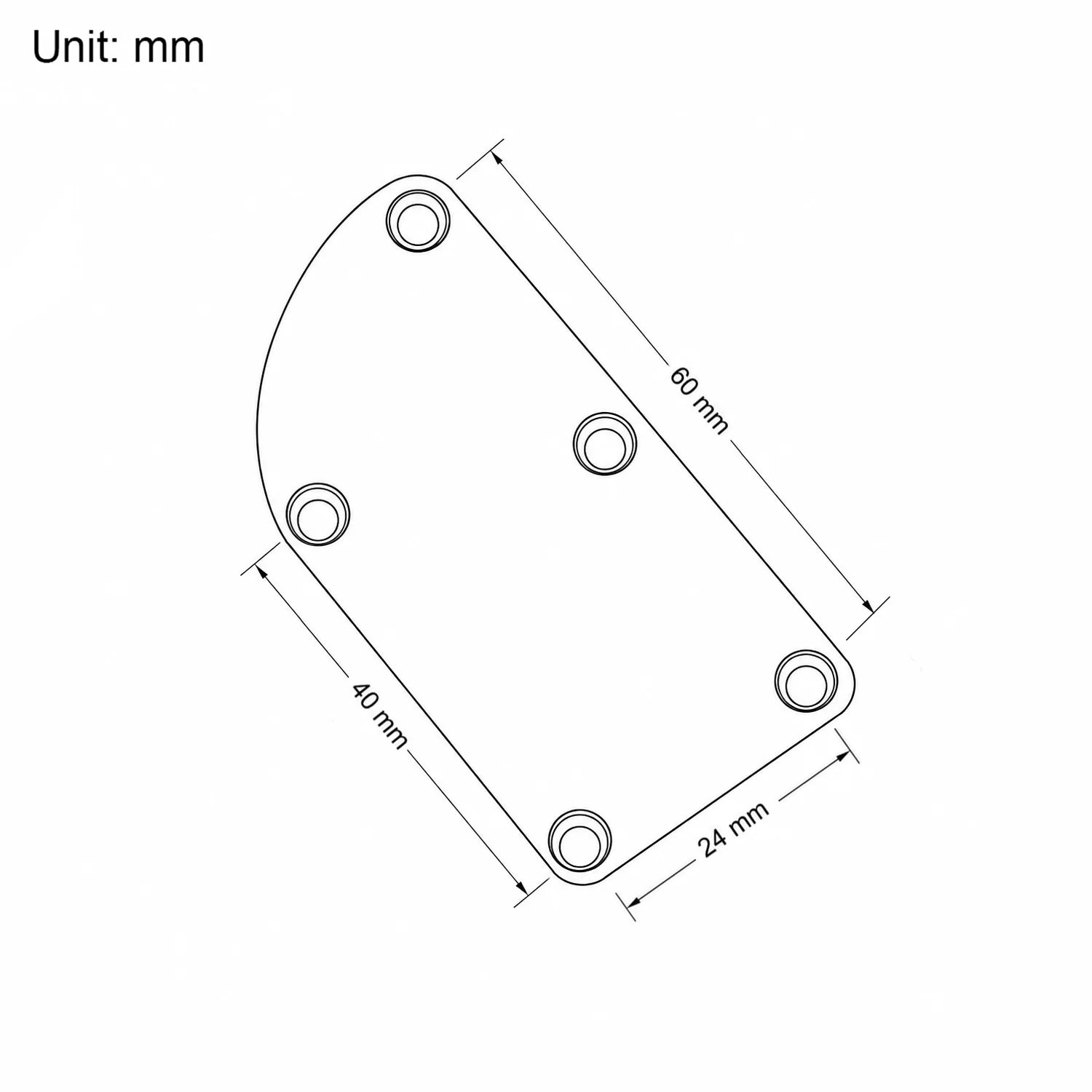 Guyker GN010 Curved Neck Plate for Musicman