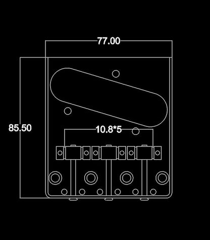 Puente de guitarra de trémolo estilo vintage Guyker GT03 con silla de bronce para Fender Telecaster
