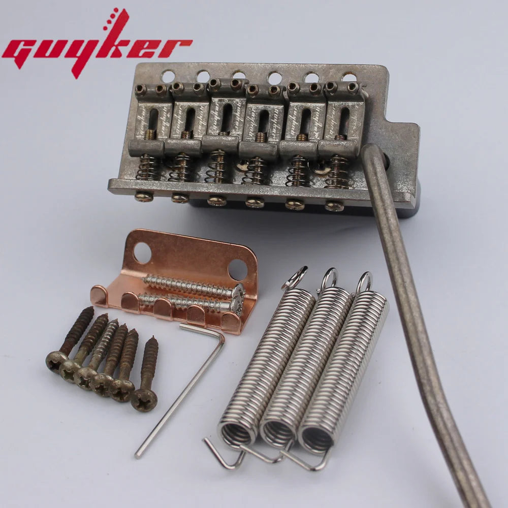 GG1004 GUYKER Tremolo-Brücke Vintage gebogene Stahl-Sättel für ST E-Gitarre erhältlich in sechs Farben