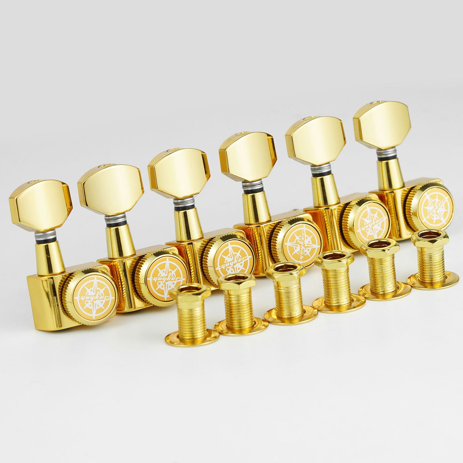 GUYKER GK-D-434SP Dopamine Color 6R In-line No Screws Locking Tuning Key Pegs - Guyker