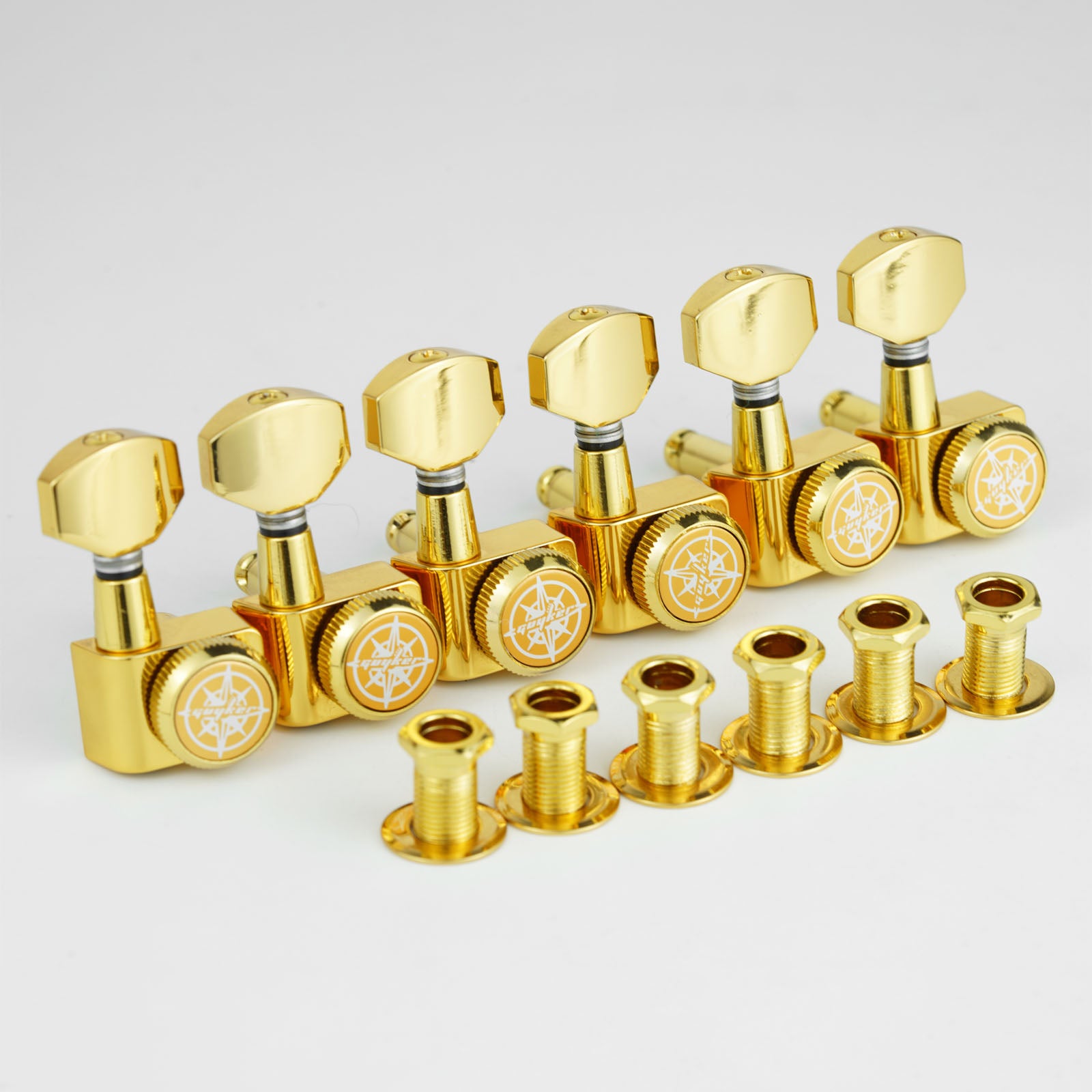 GUYKER GK-D-434SP Dopamine Color 6R In-line No Screws Locking Tuning Key Pegs - Guyker