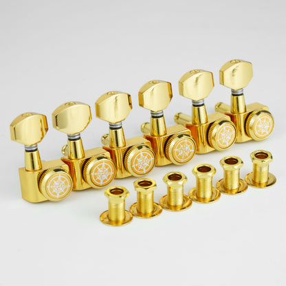 GUYKER GK-D-434SP Dopamine Color 6R In-line No Screws Locking Tuning Key Pegs - Guyker