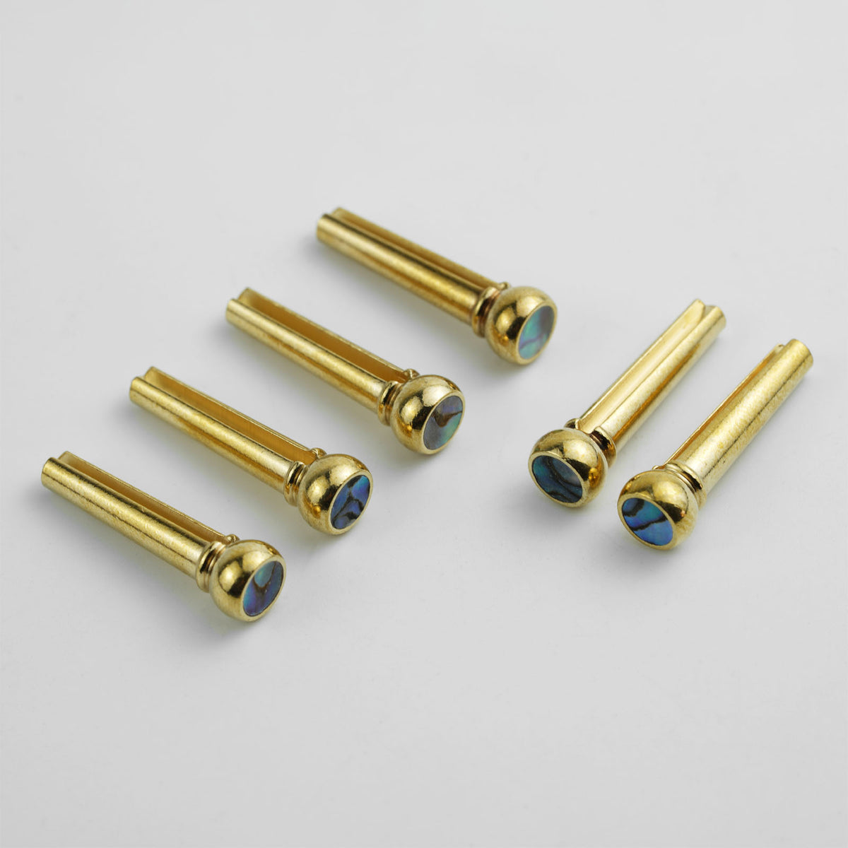 Guyker GX013 Brass Acoustic Guitar Bridge Pins with Abalone Shell Inlays