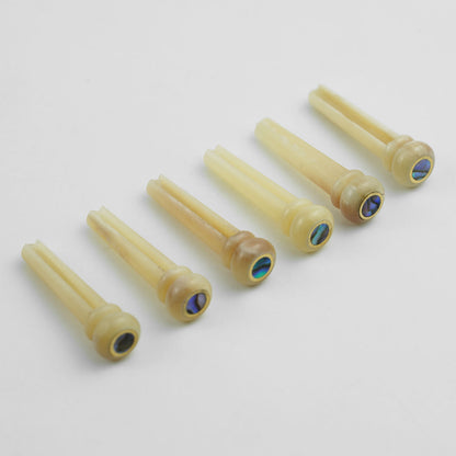 Guyker GX016 Camel Bone Acoustic Guitar Bridge Pins with Abalone Inlays