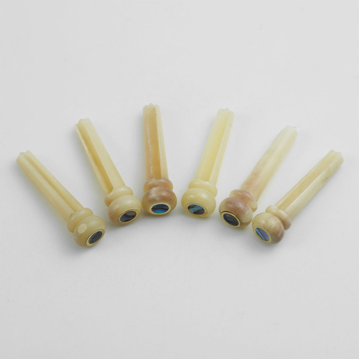 Guyker GX016 Camel Bone Acoustic Guitar Bridge Pins with Abalone Inlays
