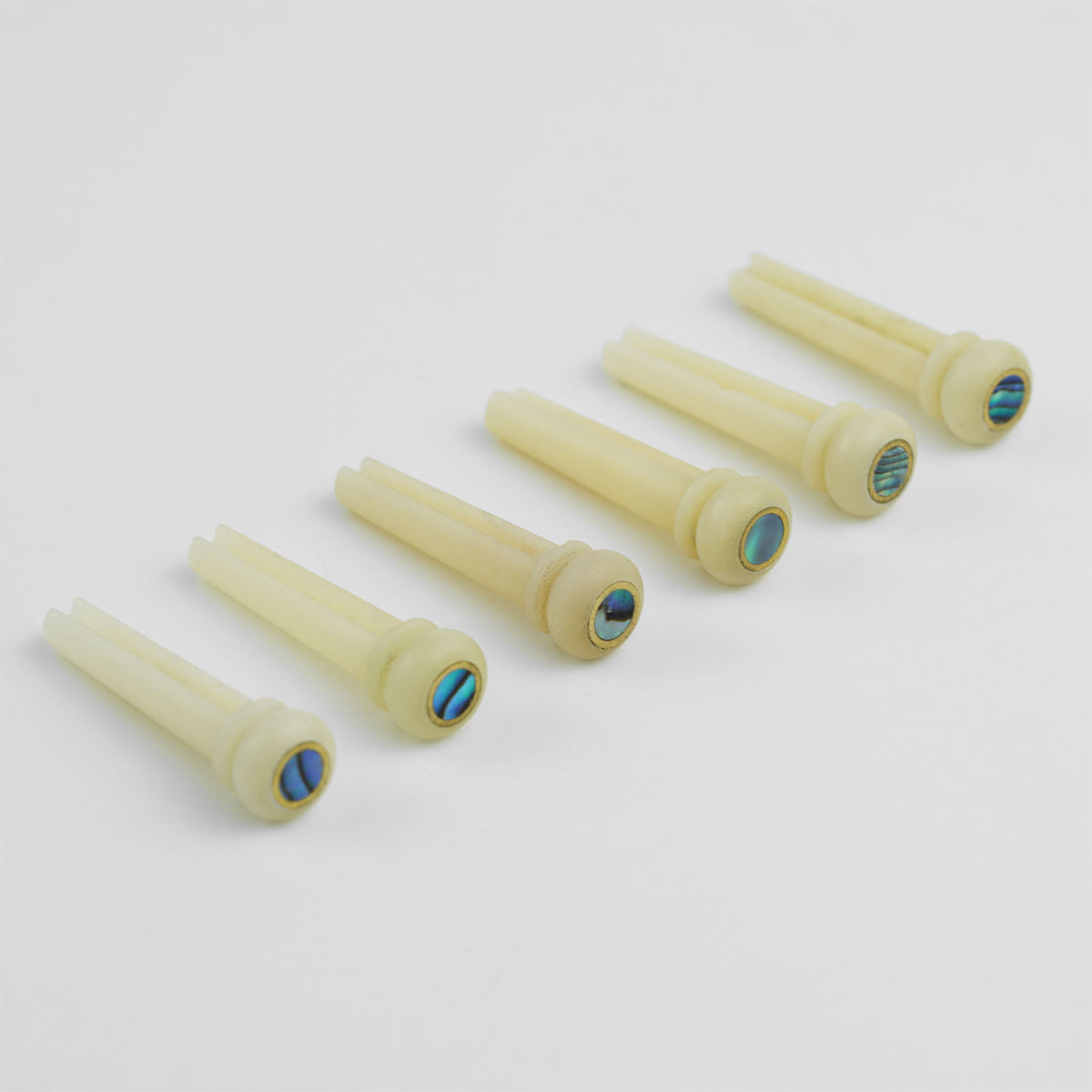 Guyker GX014 Bone Acoustic Guitar Bridge Pins with Abalone Inlays