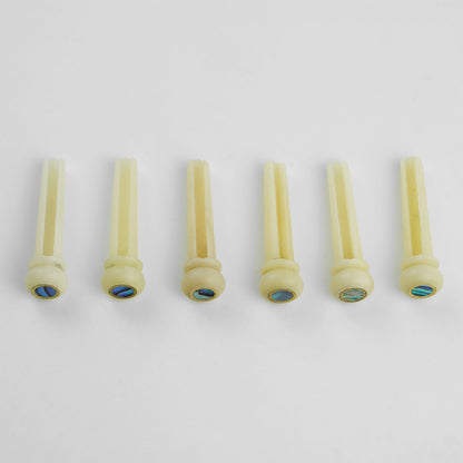 Guyker GX014 Bone Acoustic Guitar Bridge Pins with Abalone Inlays