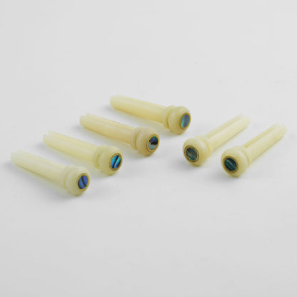 Guyker GX014 Bone Acoustic Guitar Bridge Pins with Abalone Inlays