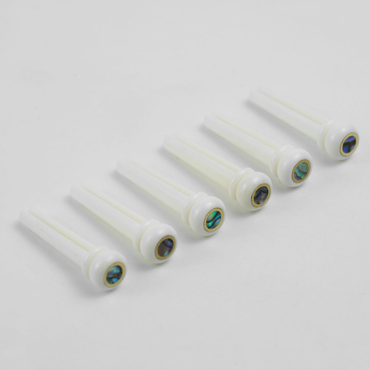 Guyker GX014 Bone Acoustic Guitar Bridge Pins with Abalone Inlays