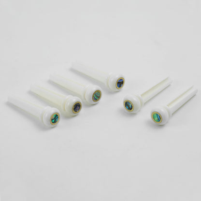 Guyker GX014 Bone Acoustic Guitar Bridge Pins with Abalone Inlays