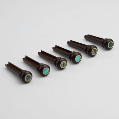 Guyker GX015 Wooden Acoustic Guitar Bridge Pins with Abalone Inlays