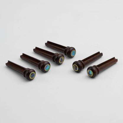 Guyker GX015 Wooden Acoustic Guitar Bridge Pins with Abalone Inlays