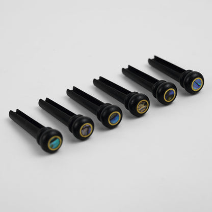 Guyker GX015 Wooden Acoustic Guitar Bridge Pins with Abalone Inlays