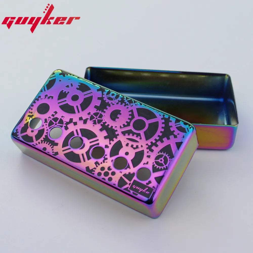 PC004 Cupronickel Gear Pattern Surface Humbucker Guitar Pickup Covers Set 50/52MM - Guyker