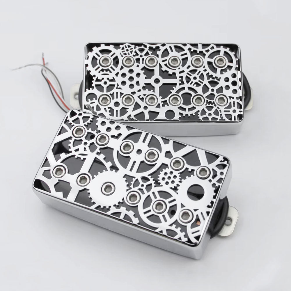 Gear Pattern Humbucker Pickup Covers for LP Guitars | Guyker