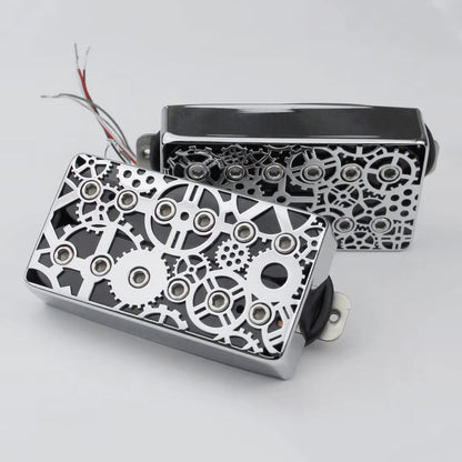 Gear Pattern Humbucker Pickup Covers for LP Guitars | Guyker