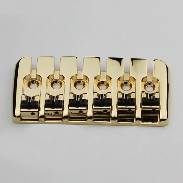 Golden 6 String Electric Bass Bridge 16mm Zinc Saddles | Guyker