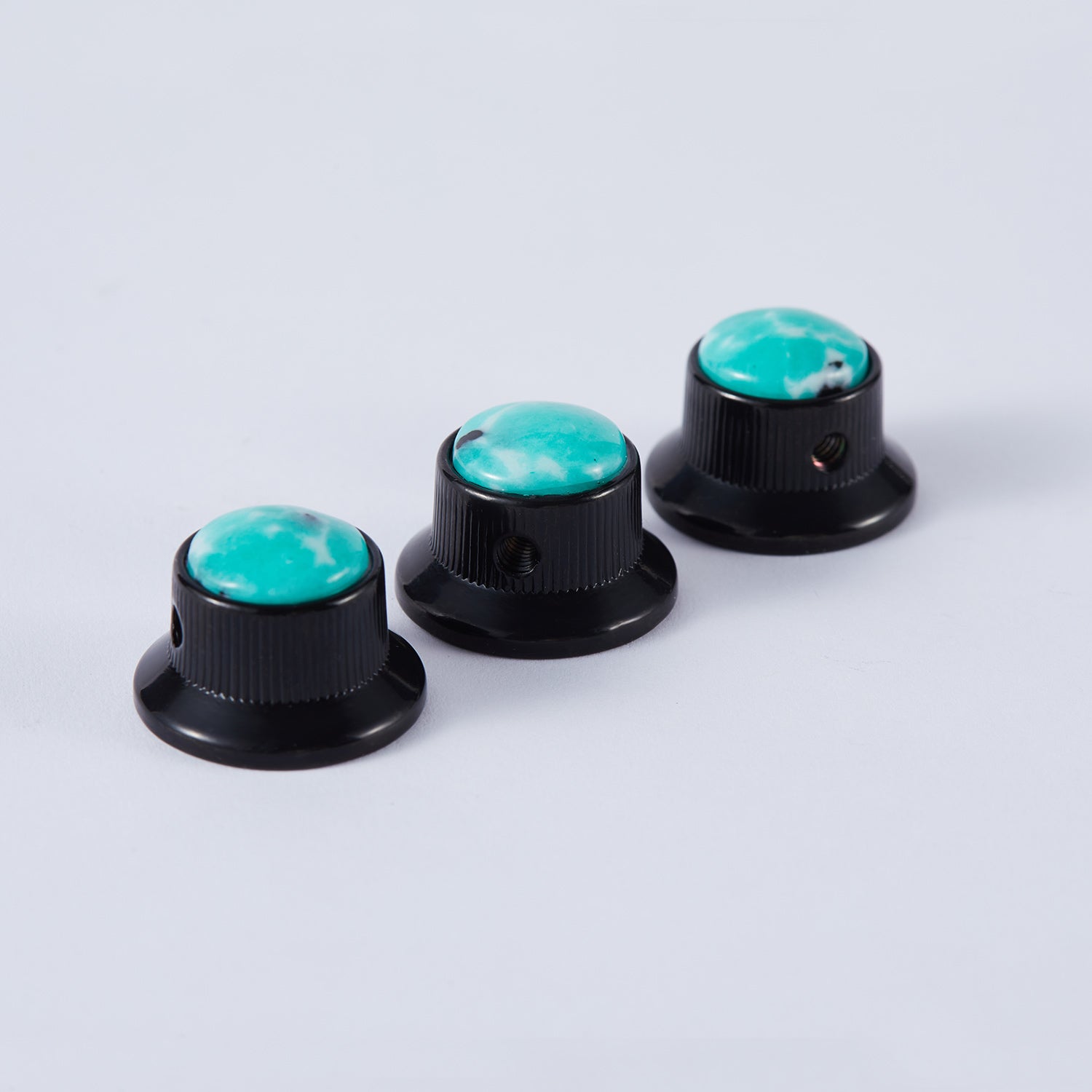 Green Turquoise Surface Metal Control Knob Dia. 6mm for Electric Guitar & Bass | Guyker