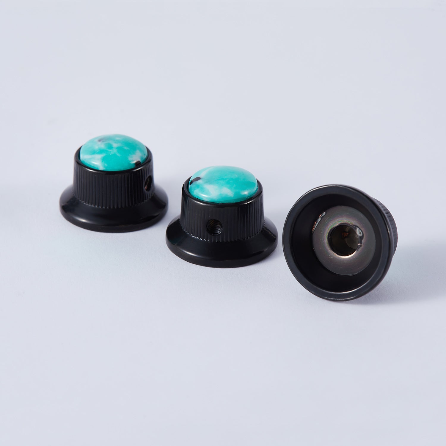 Green Turquoise Surface Metal Control Knob Dia. 6mm for Electric Guitar & Bass | Guyker