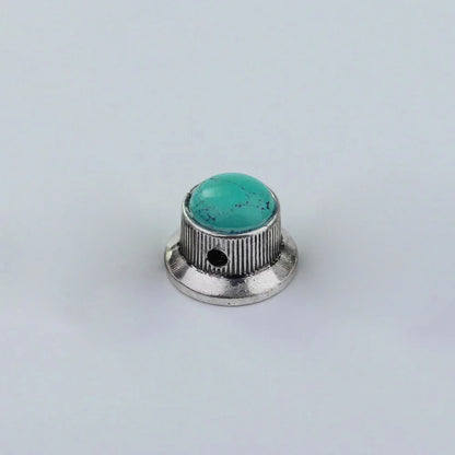 Green Turquoise Surface Metal Control Knob Dia. 6mm for Electric Guitar & Bass | Guyker