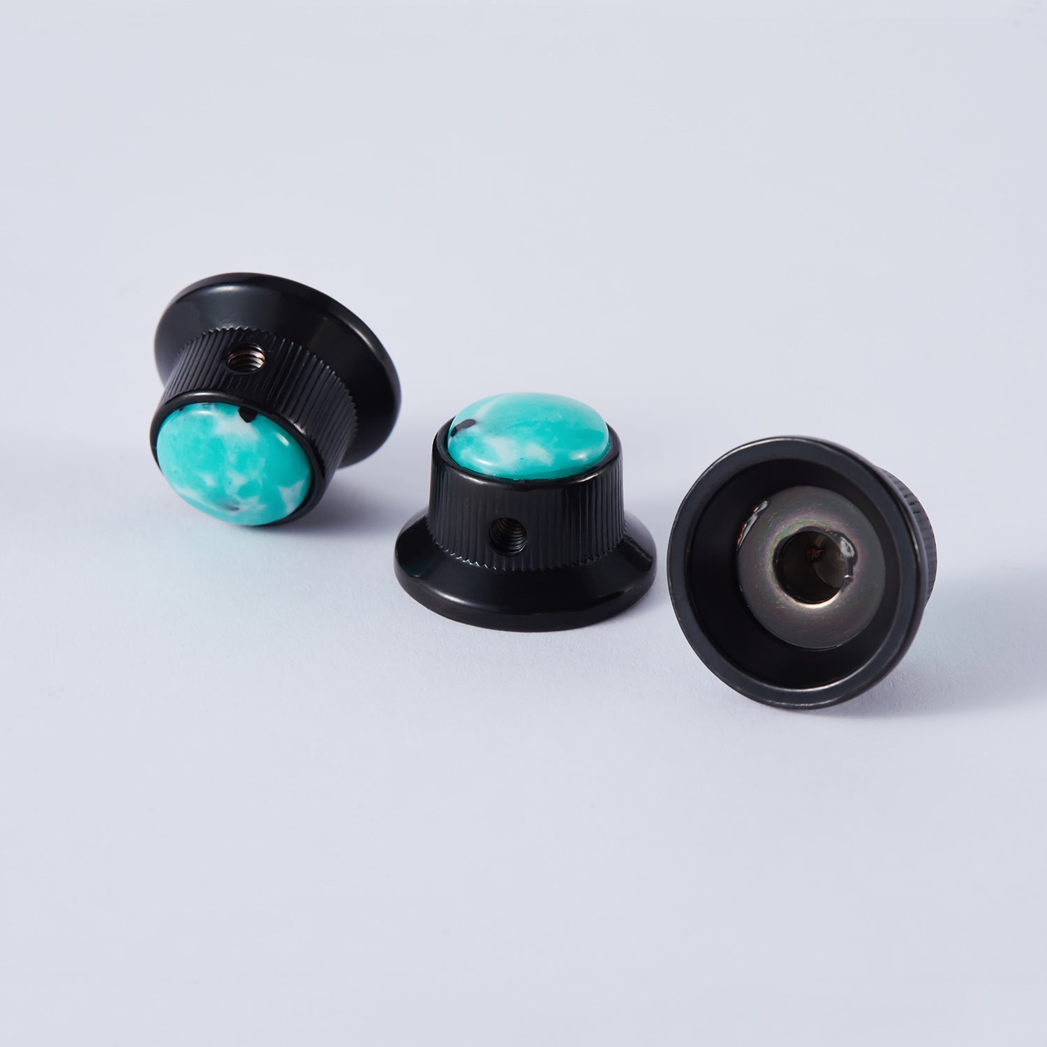 Green Turquoise Surface Metal Control Knob Dia. 6mm for Electric Guitar & Bass | Guyker