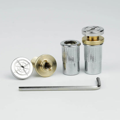 Guitar Bridge Stud Screws Brass & Steel Set | Guyker