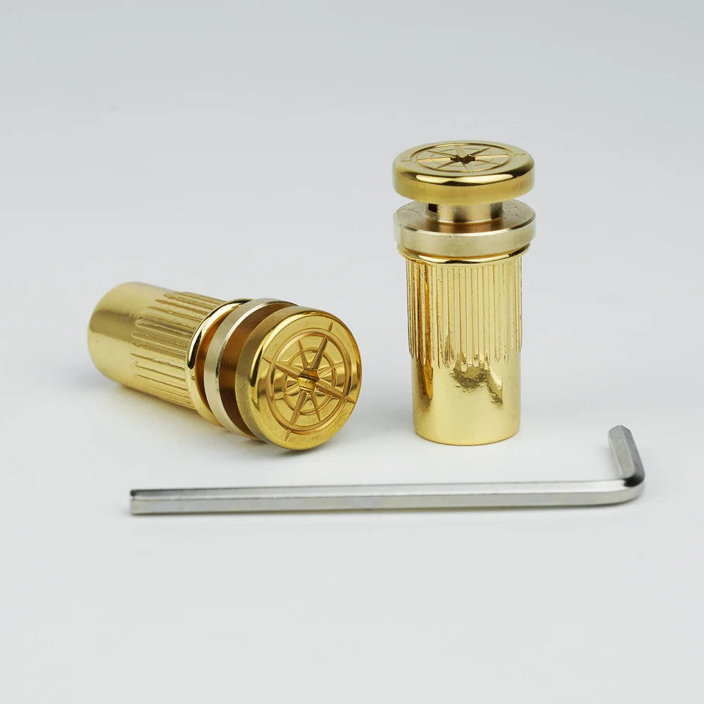 Guitar Bridge Stud Screws Brass & Steel Set | Guyker