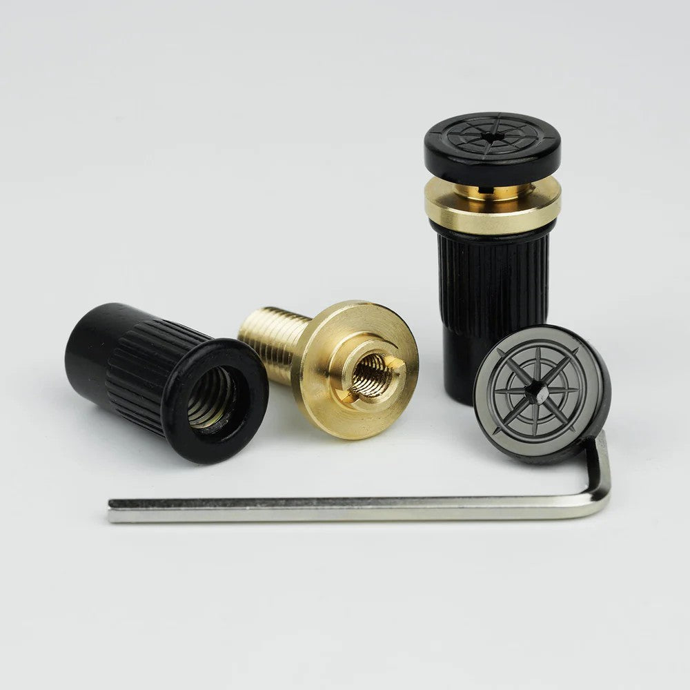 Guitar Bridge Stud Screws Brass & Steel Set | Guyker