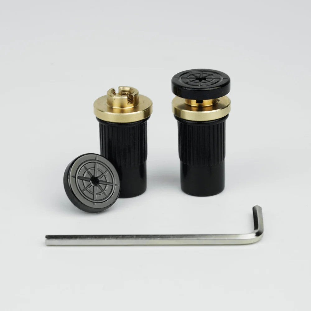 Guitar Bridge Stud Screws Brass & Steel Set | Guyker